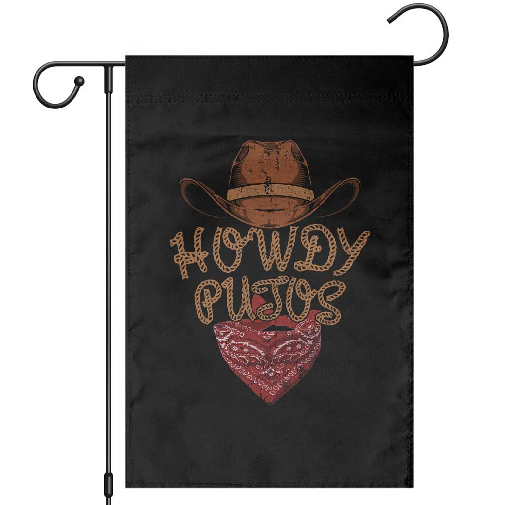 Howdy Putos Garden Flag Funny Western Country Rodeo Southern Retro Cowboy - Wonder Print Shop