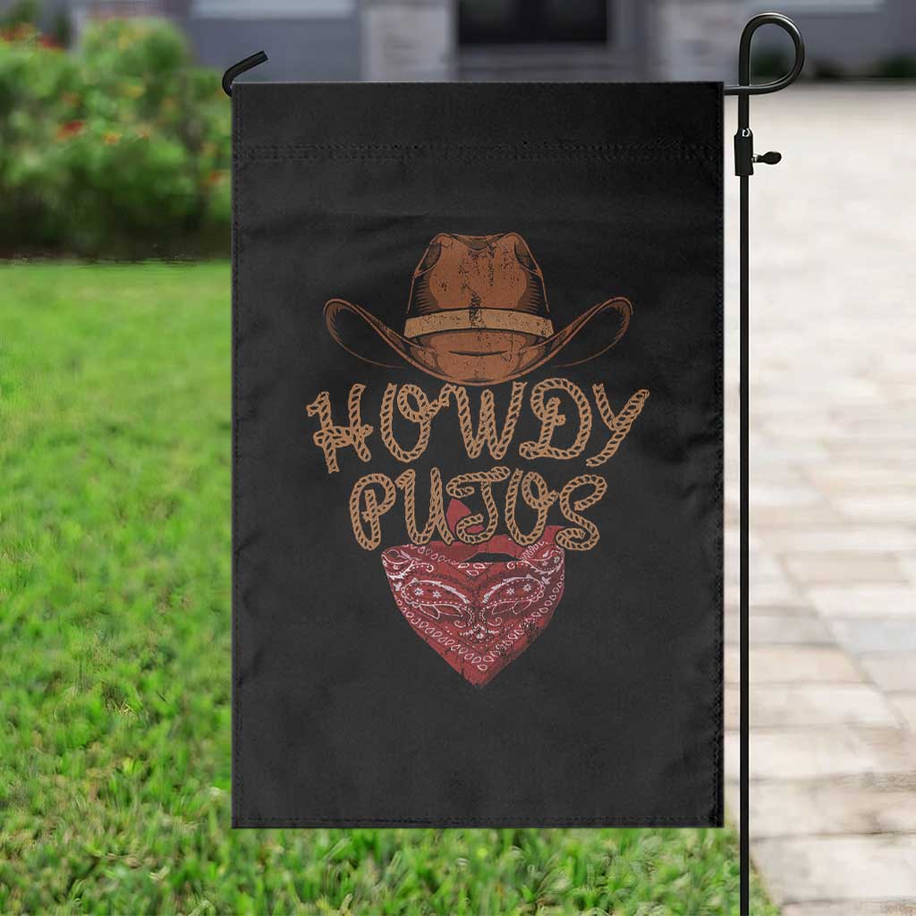 Howdy Putos Garden Flag Funny Western Country Rodeo Southern Retro Cowboy - Wonder Print Shop