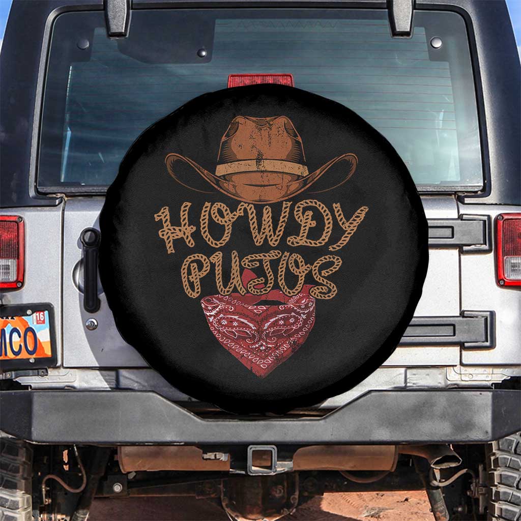 Howdy Putos Spare Tire Cover Funny Western Country Rodeo Southern Retro Cowboy - Wonder Print Shop
