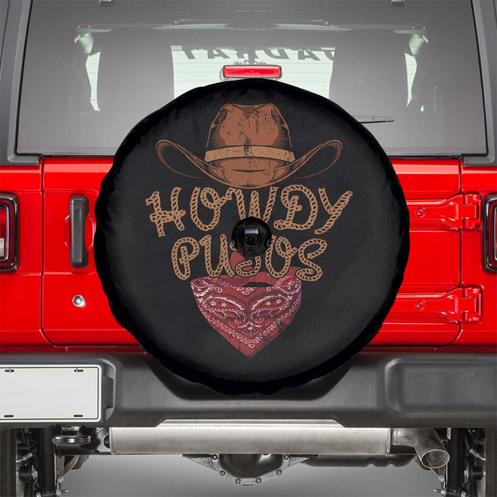 Howdy Putos Spare Tire Cover Funny Western Country Rodeo Southern Retro Cowboy - Wonder Print Shop