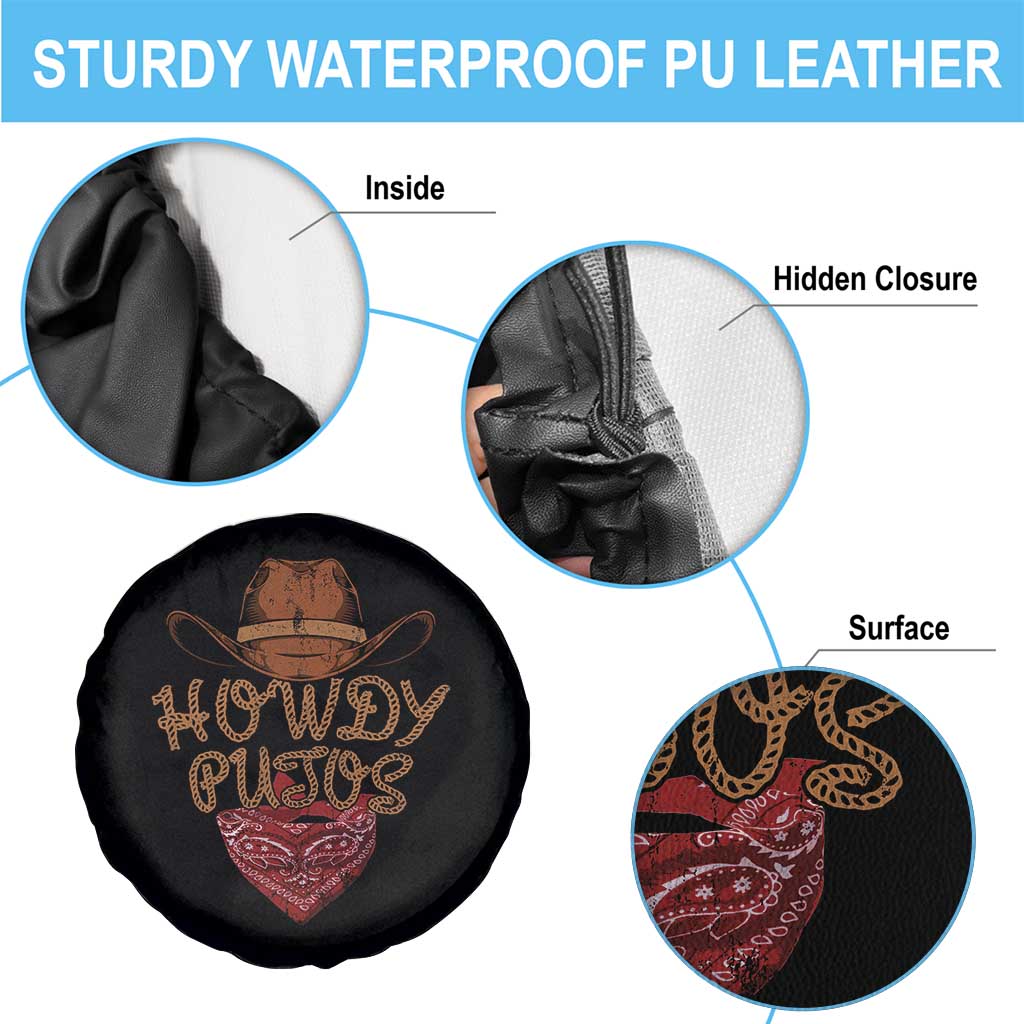Howdy Putos Spare Tire Cover Funny Western Country Rodeo Southern Retro Cowboy - Wonder Print Shop