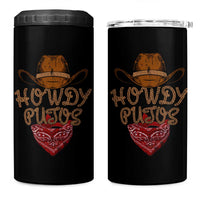 Howdy Putos 4 in 1 Can Cooler Tumbler Funny Western Country Rodeo Southern Retro Cowboy - Wonder Print Shop