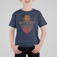 Howdy Putos T Shirt For Kid Funny Western Country Rodeo Southern Retro Cowboy - Wonder Print Shop