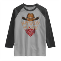 Howdy Putos Raglan Shirt Funny Western Country Rodeo Southern Retro Cowboy - Wonder Print Shop