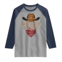Howdy Putos Raglan Shirt Funny Western Country Rodeo Southern Retro Cowboy - Wonder Print Shop