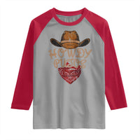Howdy Putos Raglan Shirt Funny Western Country Rodeo Southern Retro Cowboy - Wonder Print Shop