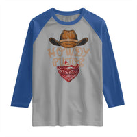 Howdy Putos Raglan Shirt Funny Western Country Rodeo Southern Retro Cowboy - Wonder Print Shop