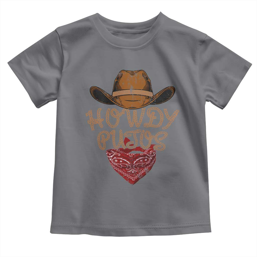 Howdy Putos Toddler T Shirt Funny Western Country Rodeo Southern Retro Cowboy - Wonder Print Shop
