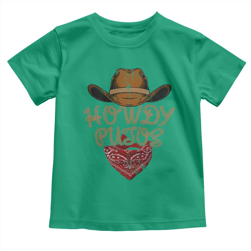 Howdy Putos Toddler T Shirt Funny Western Country Rodeo Southern Retro Cowboy - Wonder Print Shop