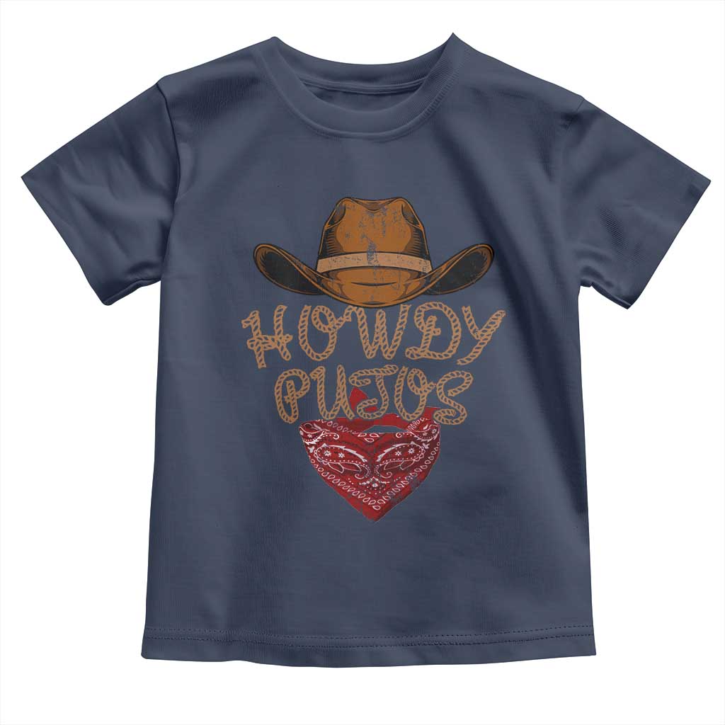 Howdy Putos Toddler T Shirt Funny Western Country Rodeo Southern Retro Cowboy - Wonder Print Shop