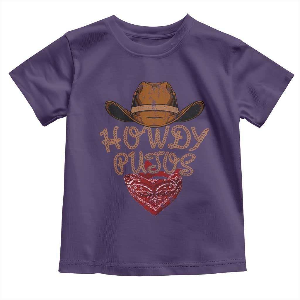 Howdy Putos Toddler T Shirt Funny Western Country Rodeo Southern Retro Cowboy - Wonder Print Shop