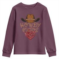 Howdy Putos Youth Sweatshirt Funny Western Country Rodeo Southern Retro Cowboy - Wonder Print Shop