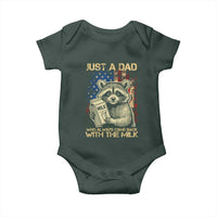 Just A Dad Who Always Came Back With The Milk Baby Onesie American Flag Father's Day