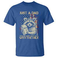Just A Dad Who Always Came Back With The Milk T Shirt American Flag Father's Day