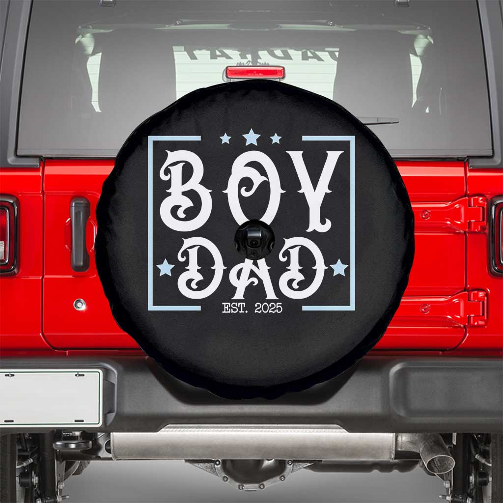 Boy Dad Est 2025 Spare Tire Cover Expect Baby Boy Fathers Day 2025