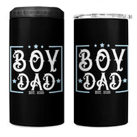 Boy Dad Est 2025 4 in 1 Can Cooler Tumbler Expect Baby Boy Son Fathers Day 2025
