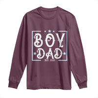 Boy Dad Est 2025 Long Sleeve Shirt Expect Baby Boy Son Fathers Day 2025