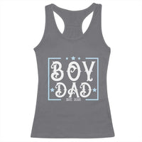 Boy Dad Est 2025 Racerback Tank Top Expect Baby Boy Son Fathers Day 2025