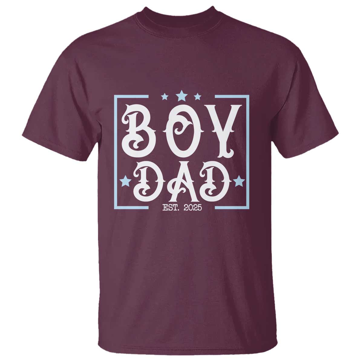 Boy Dad Est 2025 T Shirt Expect Baby Boy Son Fathers Day 2025