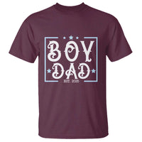 Boy Dad Est 2025 T Shirt Expect Baby Boy Son Fathers Day 2025