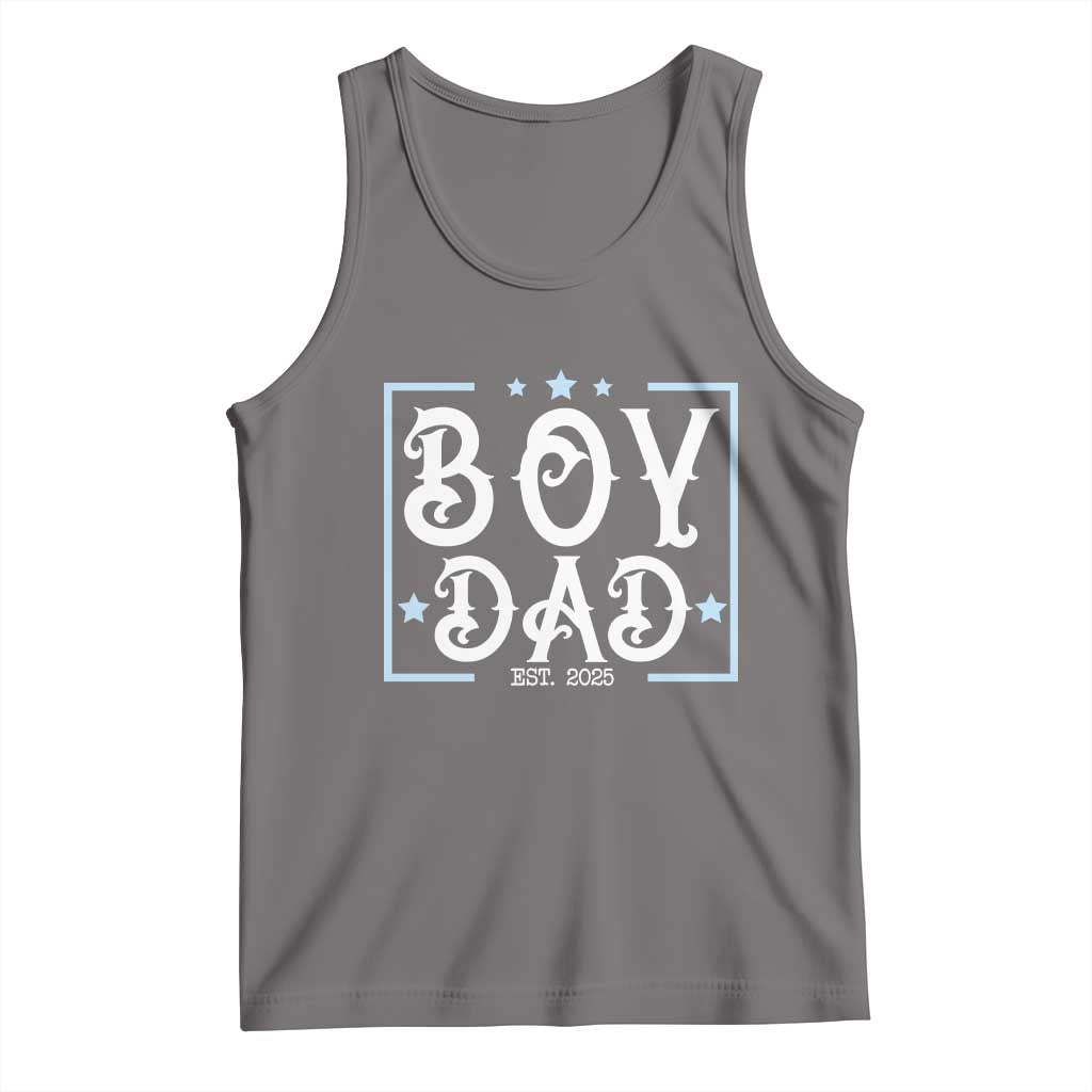Boy Dad Est 2025 Tank Top Expect Baby Boy Fathers Day 2025