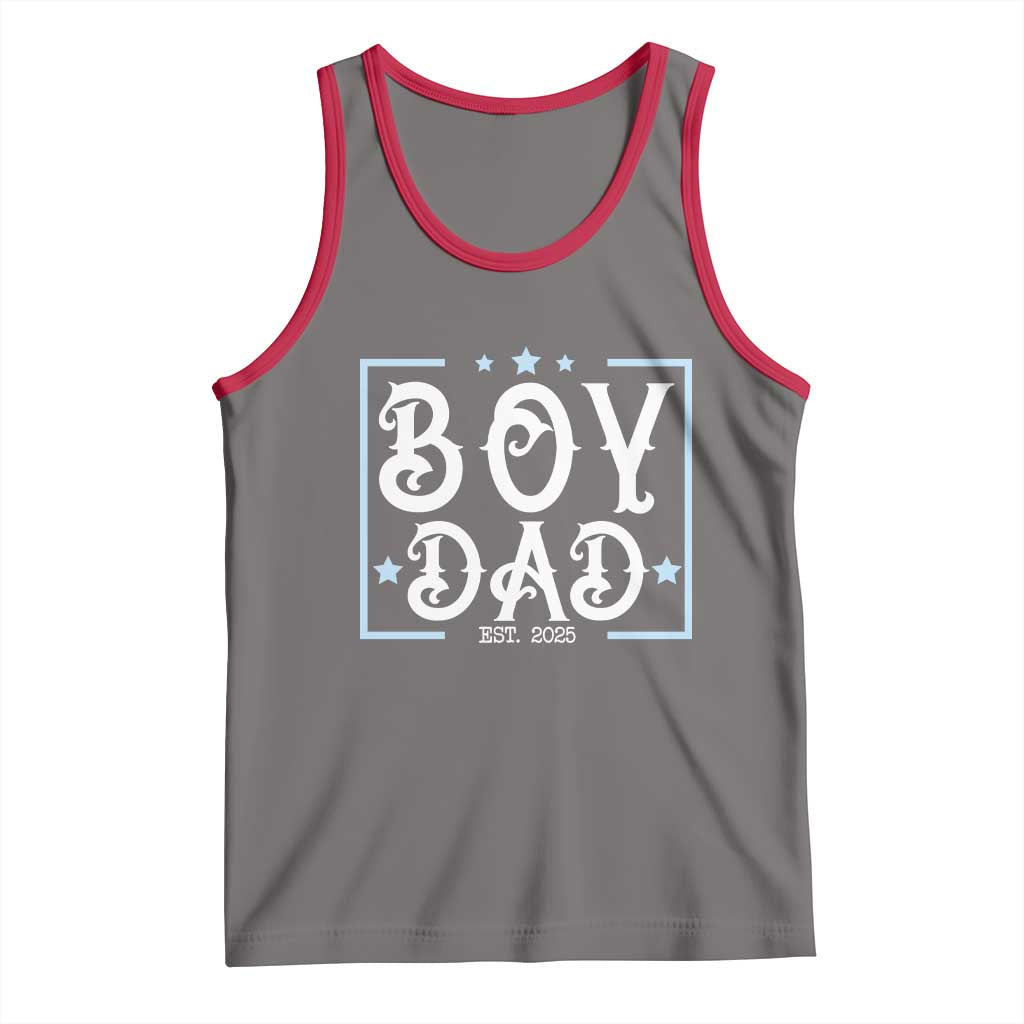 Boy Dad Est 2025 Tank Top Expect Baby Boy Fathers Day 2025