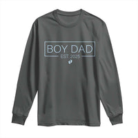Boy Dad Est 2025 Long Sleeve Shirt Newborn Daddy Father Baby Boy Son Expect Baby