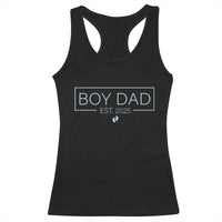 Boy Dad Est 2025 Racerback Tank Top Newborn Daddy Father Baby Boy Son Expect Baby