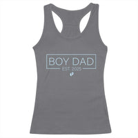 Boy Dad Est 2025 Racerback Tank Top Newborn Daddy Father Baby Boy Son Expect Baby