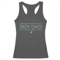 Boy Dad Est 2025 Racerback Tank Top Newborn Daddy Father Baby Boy Son Expect Baby
