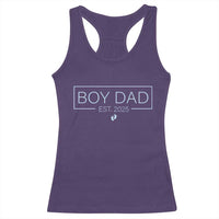Boy Dad Est 2025 Racerback Tank Top Newborn Daddy Father Baby Boy Son Expect Baby