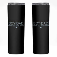 Boy Dad Est 2025 Skinny Tumbler Newborn Daddy Father Baby Boy Son Expect Baby