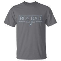 Boy Dad Est 2025 T Shirt Newborn Daddy Father Baby Boy Son Expect Baby