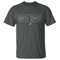Boy Dad Est 2025 T Shirt Newborn Daddy Father Baby Boy Son Expect Baby