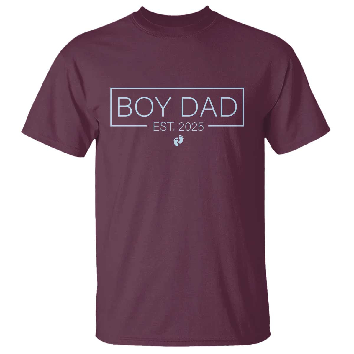 Boy Dad Est 2025 T Shirt Newborn Daddy Father Baby Boy Son Expect Baby