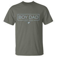 Boy Dad Est 2025 T Shirt Newborn Daddy Father Baby Boy Son Expect Baby