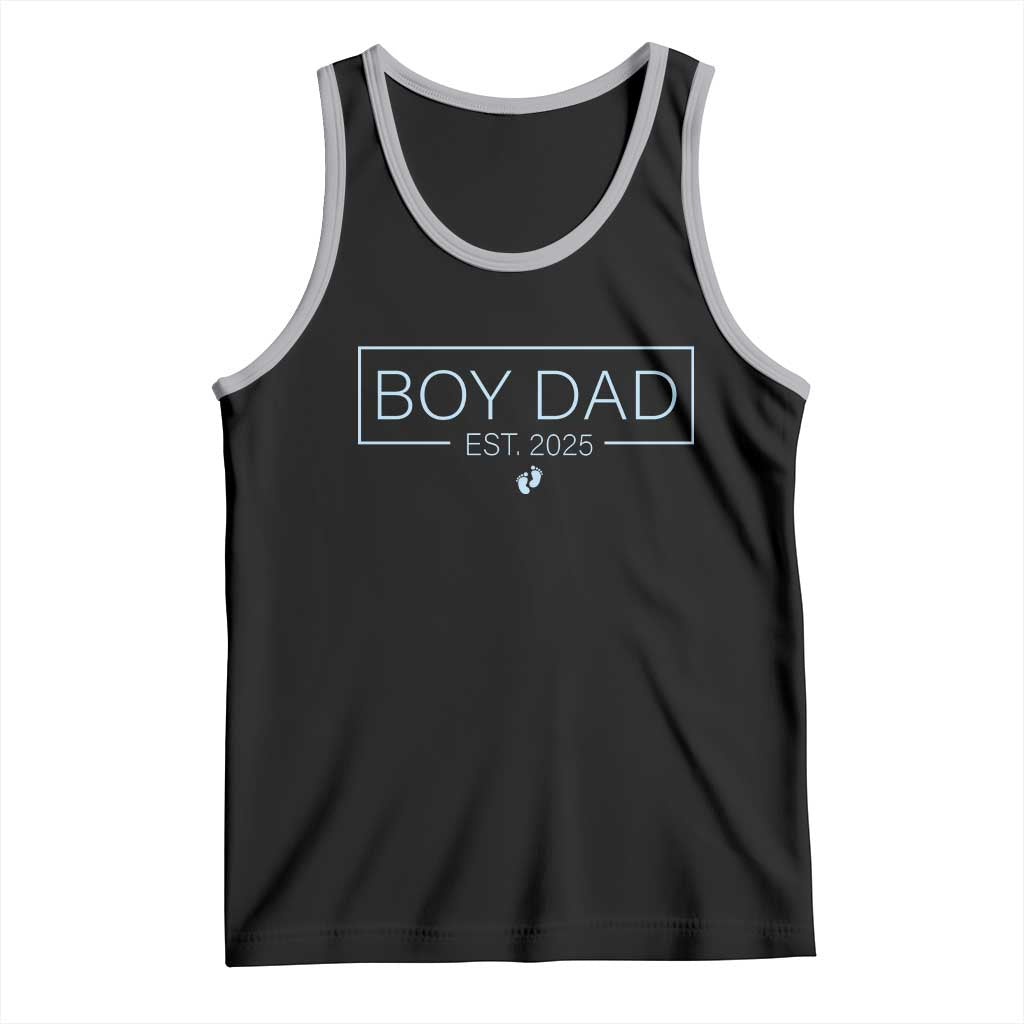 Boy Dad Est 2025 Tank Top Daddy Of Newborn Baby Boy First Fathers Day