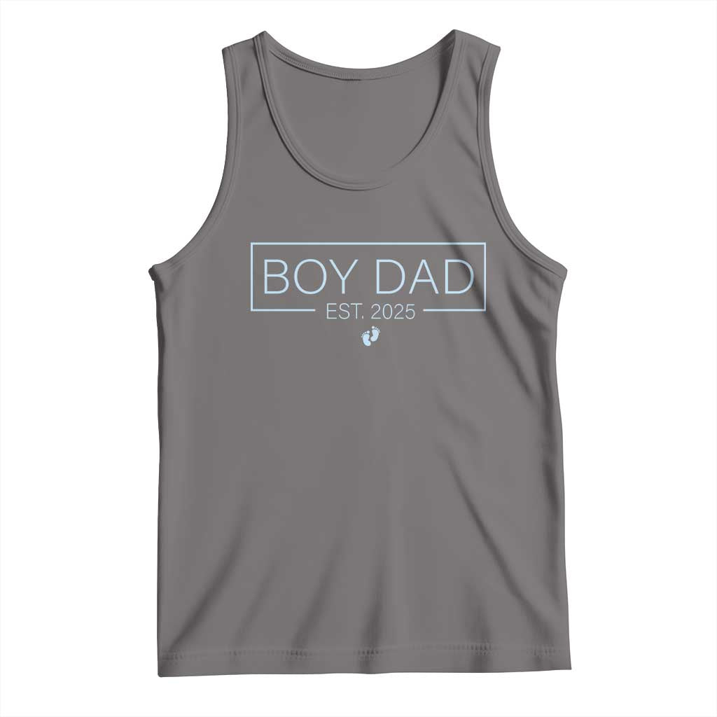 Boy Dad Est 2025 Tank Top Daddy Of Newborn Baby Boy First Fathers Day