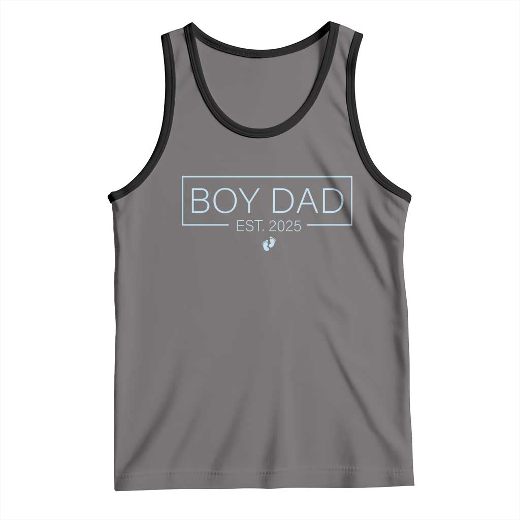 Boy Dad Est 2025 Tank Top Daddy Of Newborn Baby Boy First Fathers Day