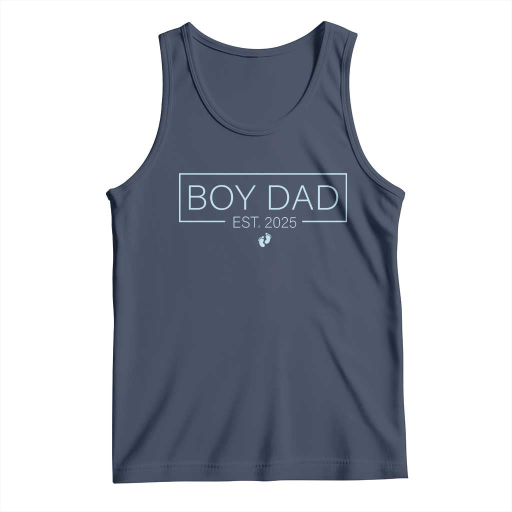 Boy Dad Est 2025 Tank Top Daddy Of Newborn Baby Boy First Fathers Day