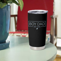 Boy Dad Est 2025 Tumbler Cup Newborn Daddy Father Baby Boy Son Expect Baby