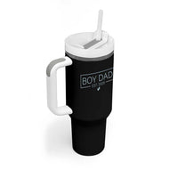 Boy Dad Est 2025 Tumbler With Handle Newborn Daddy Father Baby Boy Son Expect Baby