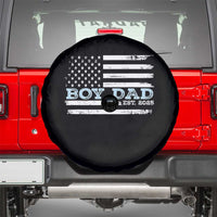 Boy Dad Est 2025 Spare Tire Cover Daddy Of Newborn Baby Boy First Fathers Day USA Flag