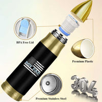 Boy Dad Est 2025 Bullet Tumbler Newborn Daddy Father Baby Boy Son USA Flag