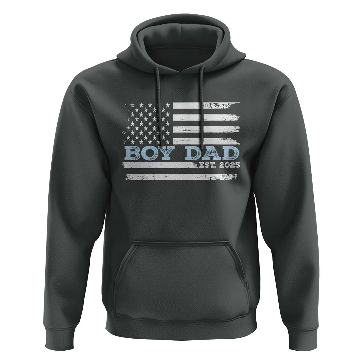 Boy Dad Est 2025 Hoodie Newborn Daddy Father Baby Boy Son USA Flag