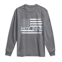 Boy Dad Est 2025 Long Sleeve Shirt Newborn Daddy Father Baby Boy Son USA Flag