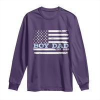 Boy Dad Est 2025 Long Sleeve Shirt Newborn Daddy Father Baby Boy Son USA Flag