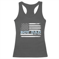 Boy Dad Est 2025 Racerback Tank Top Newborn Daddy Father Baby Boy Son USA Flag