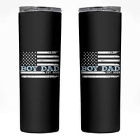 Boy Dad Est 2025 Skinny Tumbler Newborn Daddy Father Baby Boy Son USA Flag
