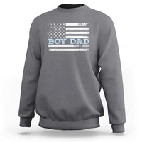 Boy Dad Est 2025 Sweatshirt Newborn Daddy Father Baby Boy Son USA Flag
